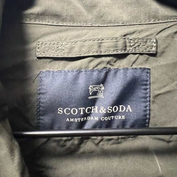 Scotch & Soda Mens Lightweight Quality Summer Jacket Size M Olive Green - Picture 3 of 11